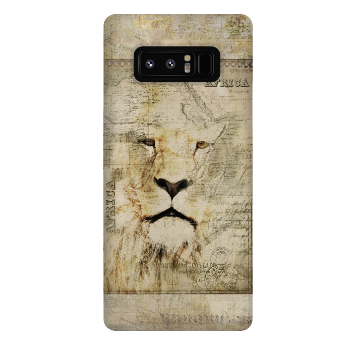 Galaxy Note 8 StrongFit Lion King Of Africa Collage by Andrea Haase