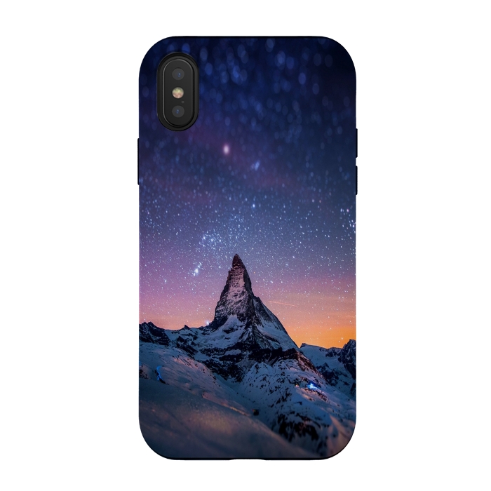 iPhone Xs / X StrongFit Mountain Reach the Galaxy by ''CVogiatzi.