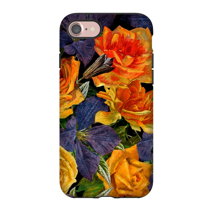 iPhone 7 StrongFit Clematis and Yellow Vintage Roses by  Utart