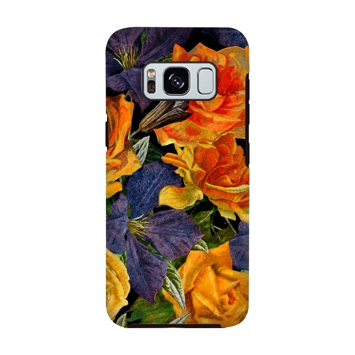 Galaxy S8 StrongFit Clematis and Yellow Vintage Roses by  Utart