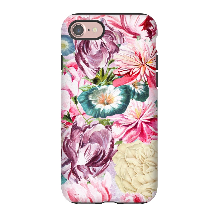 iPhone 7 StrongFit Beautiful Pastel Vintage Spring Flowers by  Utart