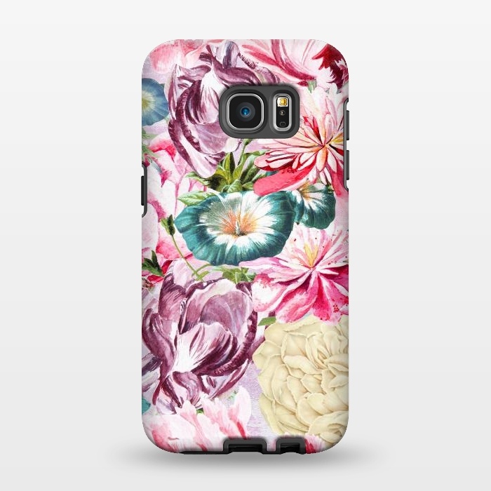 Galaxy S7 EDGE StrongFit Beautiful Pastel Vintage Spring Flowers by  Utart