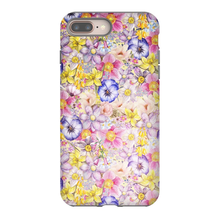 iPhone 7 plus StrongFit Lovely Spring Pansy Pattern by  Utart