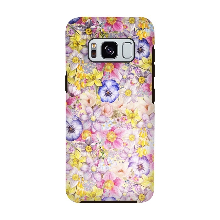 Galaxy S8 StrongFit Lovely Spring Pansy Pattern by  Utart