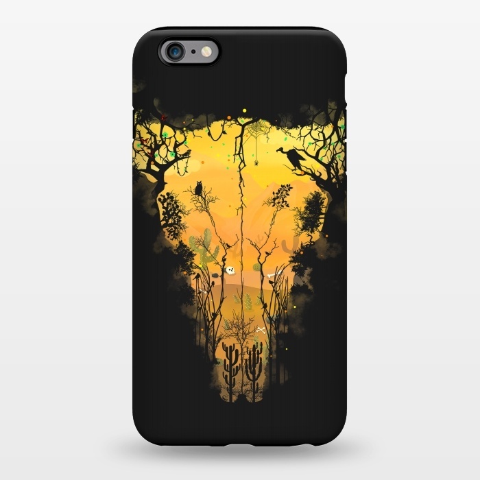 iPhone 6/6s plus StrongFit Dark Desert Cow Skull by Sitchko