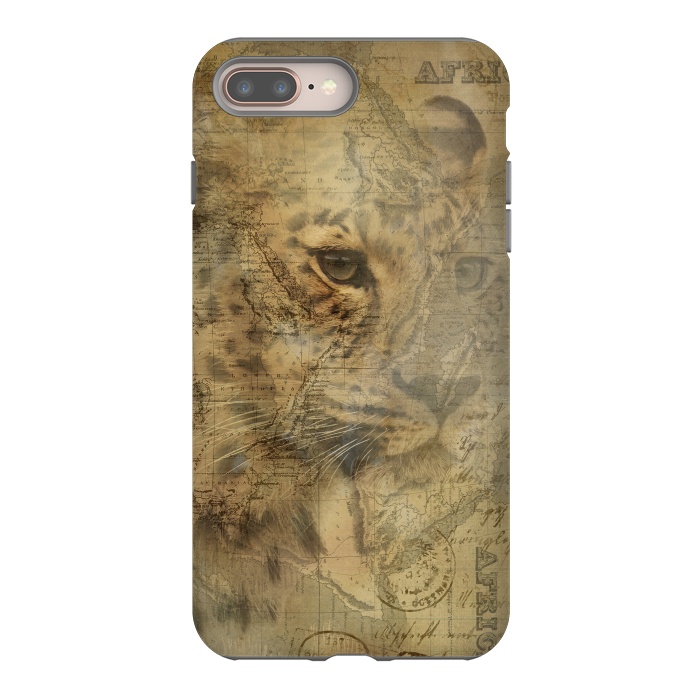 iPhone 7 plus StrongFit Cheetah Vintage Style by Andrea Haase