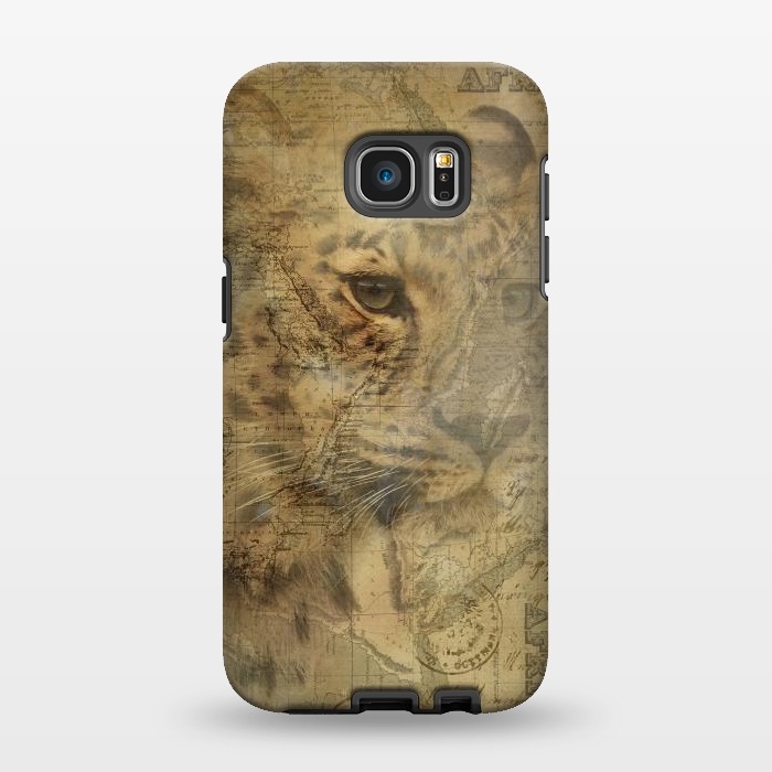Galaxy S7 EDGE StrongFit Cheetah Vintage Style by Andrea Haase