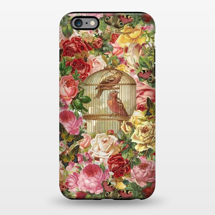 iPhone 6/6s plus StrongFit Vintage Bird Cage and Flowers by Andrea Haase