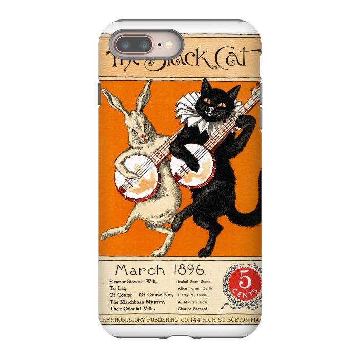 iPhone 7 plus StrongFit Cat And Rabbit Vintage Poster by Andrea Haase