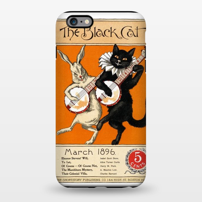 iPhone 6/6s plus StrongFit Cat And Rabbit Vintage Poster by Andrea Haase