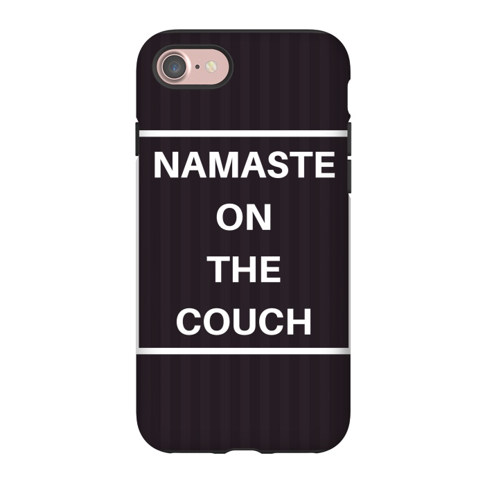 iPhone 7 StrongFit namaste on the couch by MALLIKA
