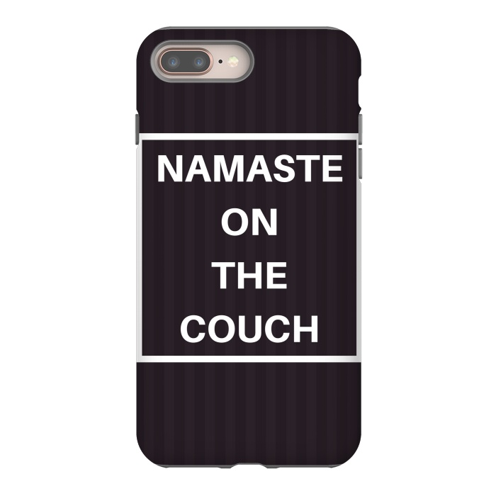 iPhone 7 plus StrongFit namaste on the couch by MALLIKA