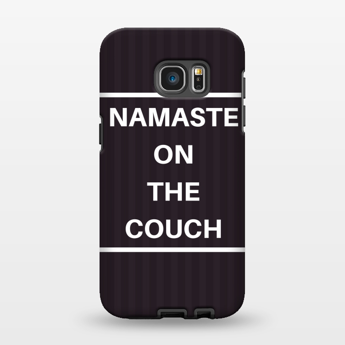Galaxy S7 EDGE StrongFit namaste on the couch by MALLIKA