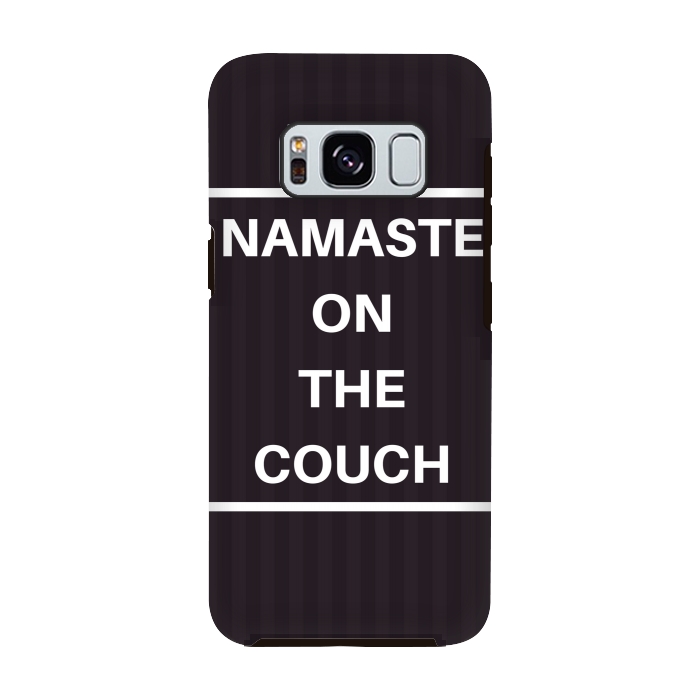 Galaxy S8 StrongFit namaste on the couch by MALLIKA