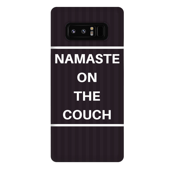 Galaxy Note 8 StrongFit namaste on the couch by MALLIKA