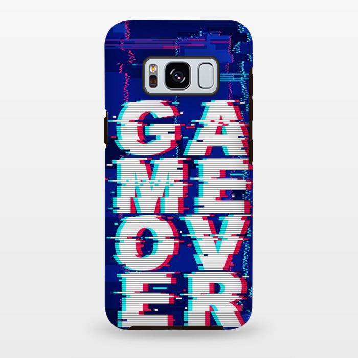 Galaxy S8 plus StrongFit Game Over Glitch Text Distorted by BluedarkArt