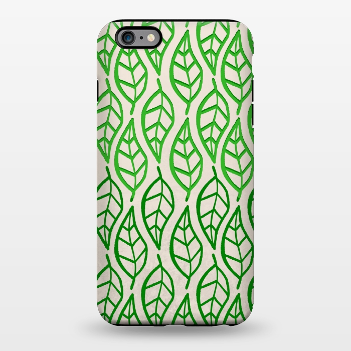 iPhone 6/6s plus StrongFit leaf pattern green by MALLIKA