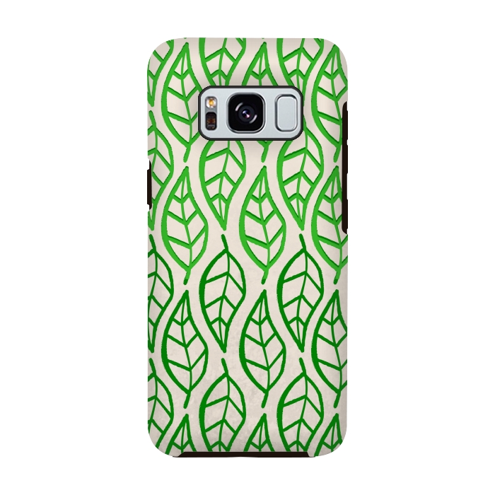 Galaxy S8 StrongFit leaf pattern green by MALLIKA