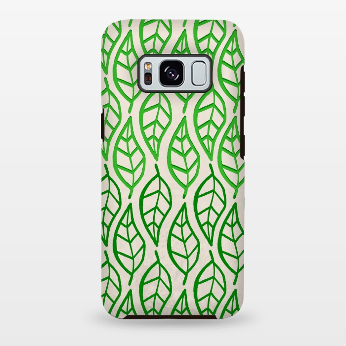 Galaxy S8 plus StrongFit leaf pattern green by MALLIKA