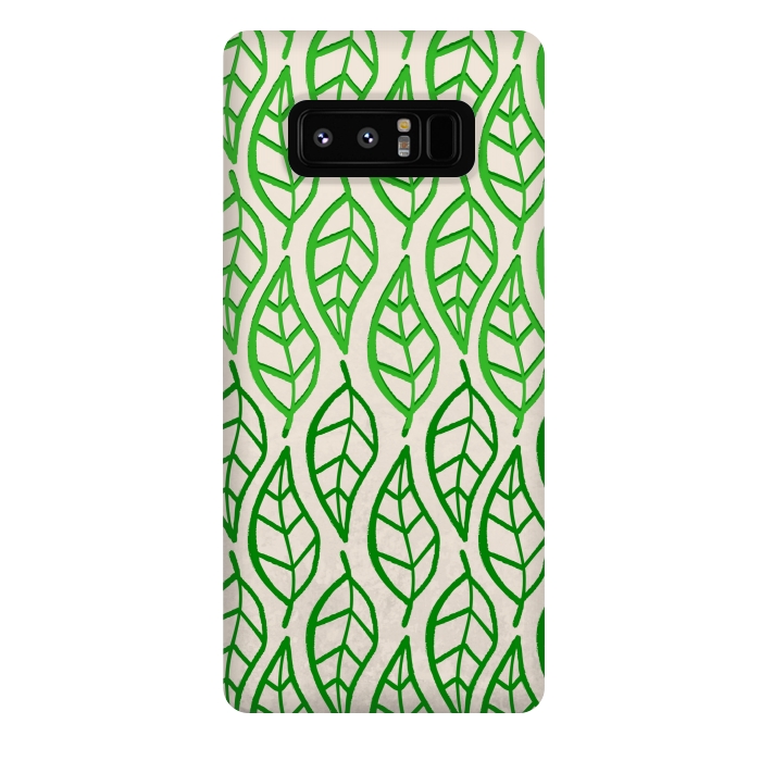 Galaxy Note 8 StrongFit leaf pattern green by MALLIKA