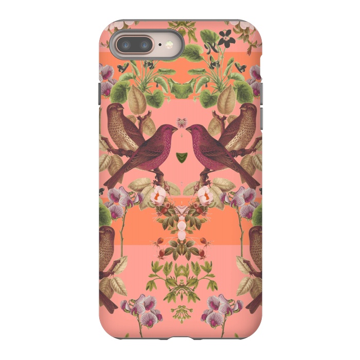 iPhone 7 plus StrongFit Vintage Botanic (Pink) by Zala Farah