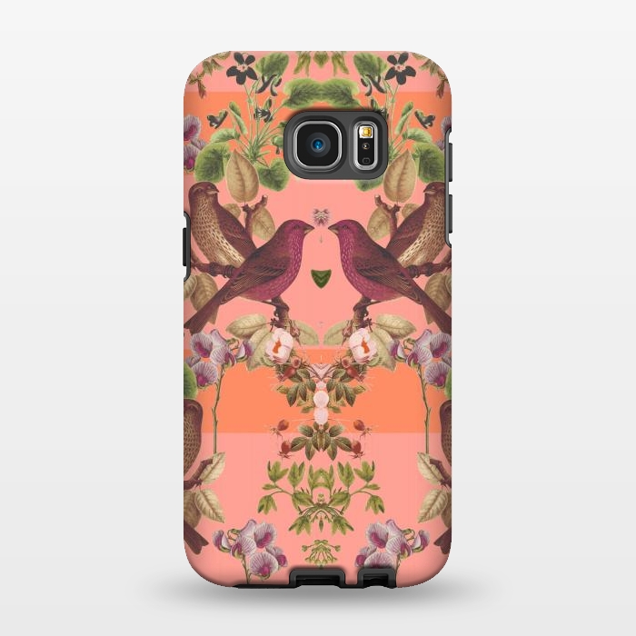 Galaxy S7 EDGE StrongFit Vintage Botanic (Pink) by Zala Farah