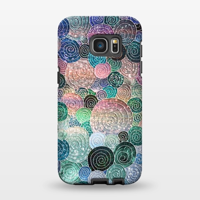 Galaxy S7 EDGE StrongFit Multicolor Trendy Dots and Circles  by  Utart