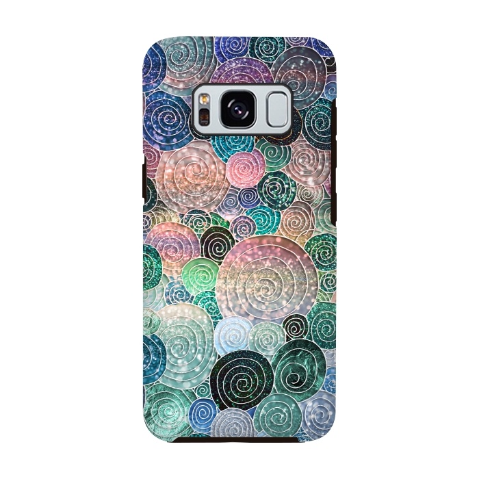 Galaxy S8 StrongFit Multicolor Trendy Dots and Circles  by  Utart