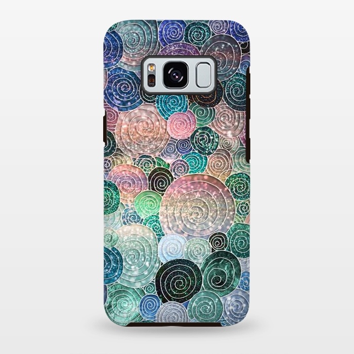 Galaxy S8 plus StrongFit Multicolor Trendy Dots and Circles  by  Utart