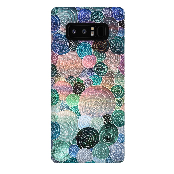 Galaxy Note 8 StrongFit Multicolor Trendy Dots and Circles  by  Utart