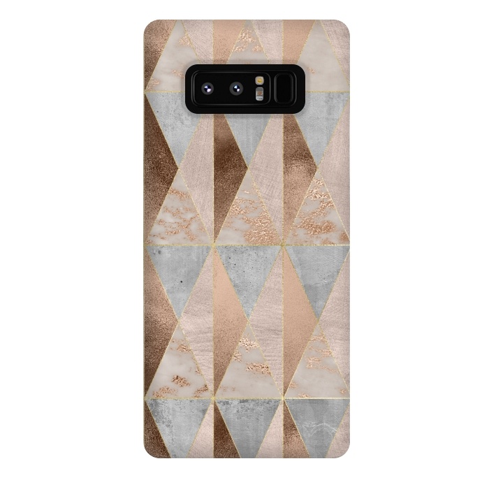 Galaxy Note 8 StrongFit Modern Marble Geode Copper Triangle Argyle by  Utart