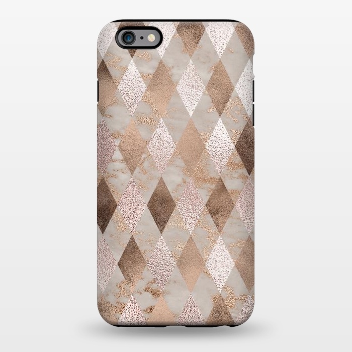 iPhone 6/6s plus StrongFit Abstract Trendy Copper Concrete Argyle Pattern by  Utart