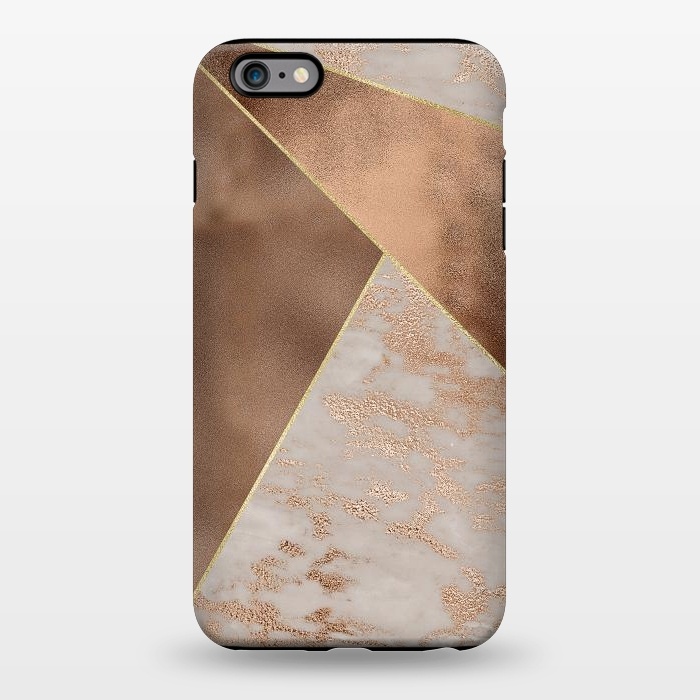 iPhone 6/6s plus StrongFit Modern minimalistic Copper Marble Triangles  by  Utart