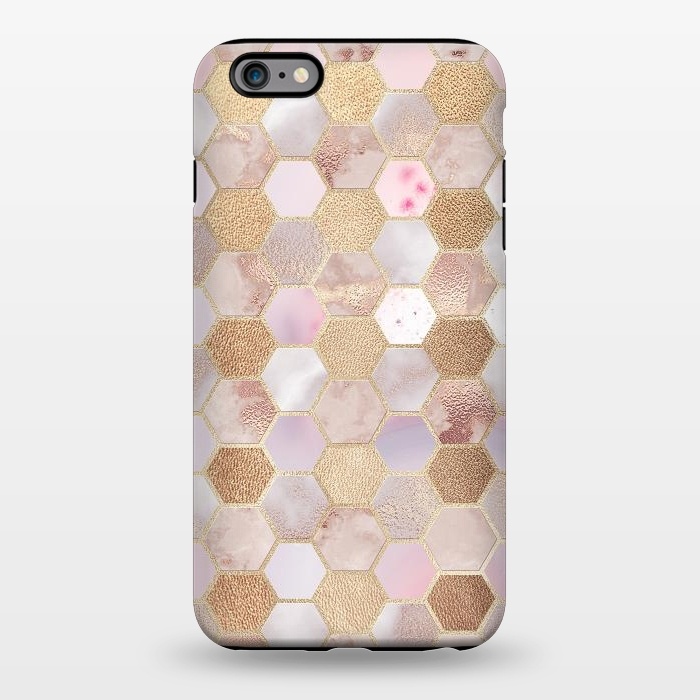 iPhone 6/6s plus StrongFit Rose Gold Copper Honeycomb Pattern by  Utart