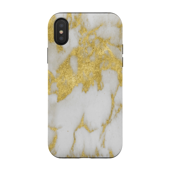 iPhone Xs / X StrongFit Gold marble by haroulita
