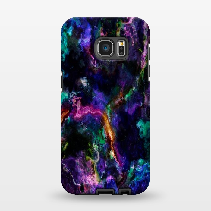 Galaxy S7 EDGE StrongFit Colorful marble by haroulita