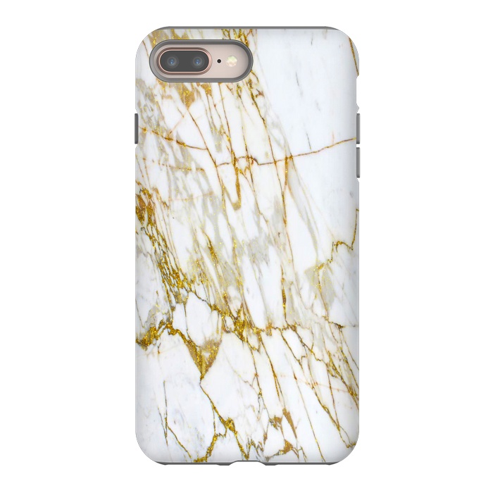iPhone 7 plus StrongFit white gold marble by haroulita