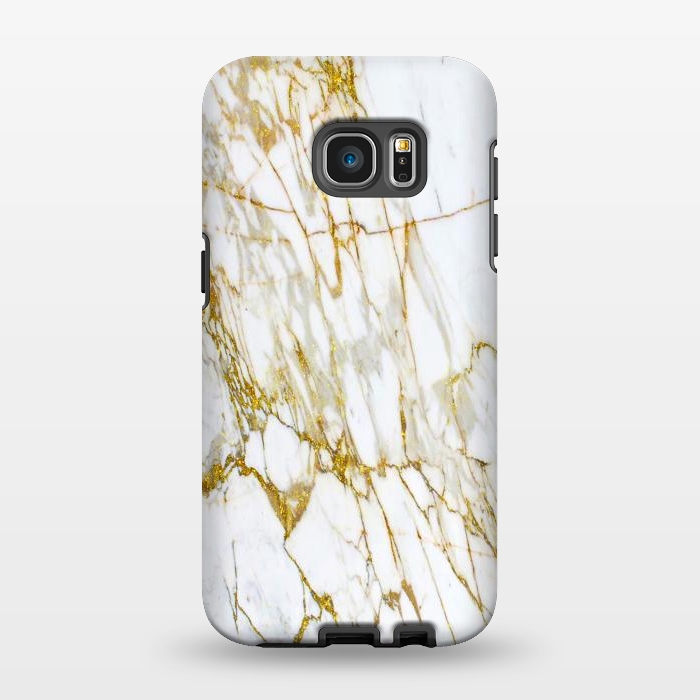 Galaxy S7 EDGE StrongFit white gold marble by haroulita