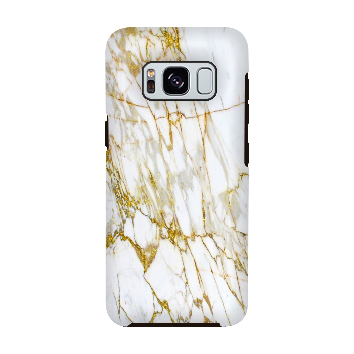 Galaxy S8 StrongFit white gold marble by haroulita