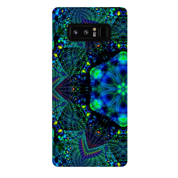 Galaxy Note 8 StrongFit Half kaleidoscope mandala by haroulita