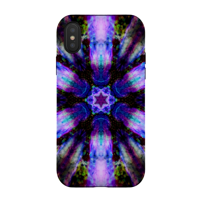 iPhone Xs / X StrongFit Ultra violet ink mandala by haroulita
