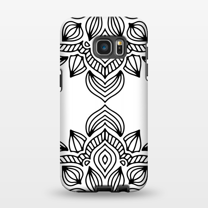 Galaxy S7 EDGE StrongFit black and white mandala by haroulita