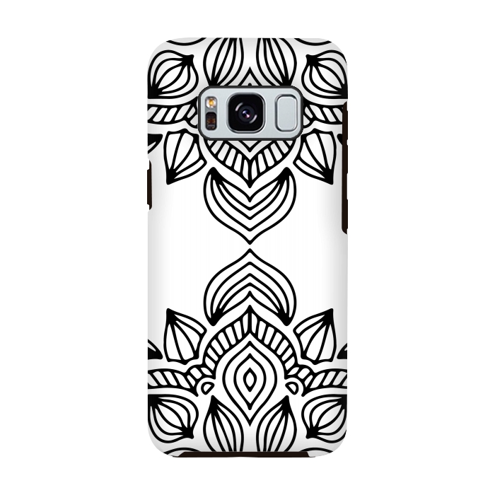 Galaxy S8 StrongFit black and white mandala by haroulita