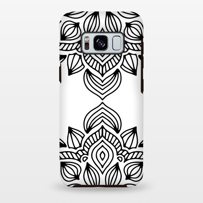 Galaxy S8 plus StrongFit black and white mandala by haroulita