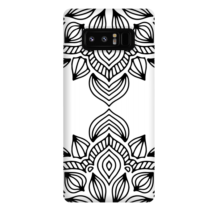 Galaxy Note 8 StrongFit black and white mandala by haroulita