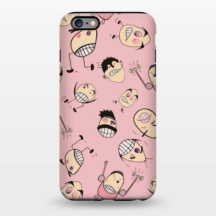 iPhone 6/6s plus StrongFit Egg Heads on Pink by Paula Ohreen