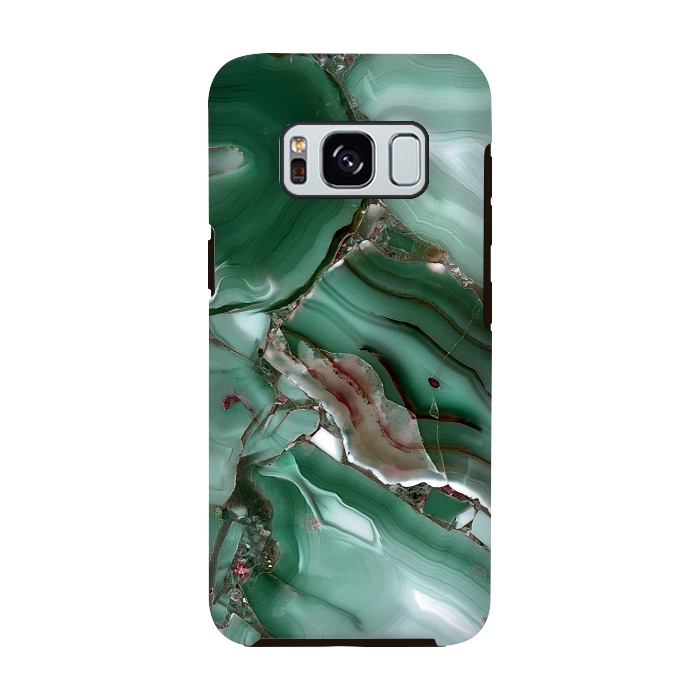 Galaxy S8 StrongFit Green Malachite Agate by  Utart
