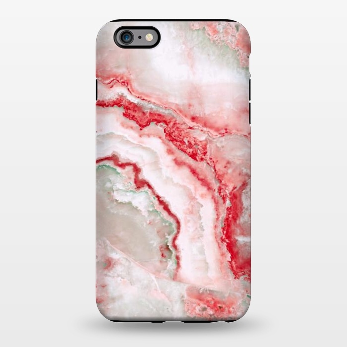 iPhone 6/6s plus StrongFit Coral Red Veined Agate by  Utart