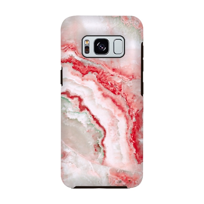 Galaxy S8 StrongFit Coral Red Veined Agate by  Utart
