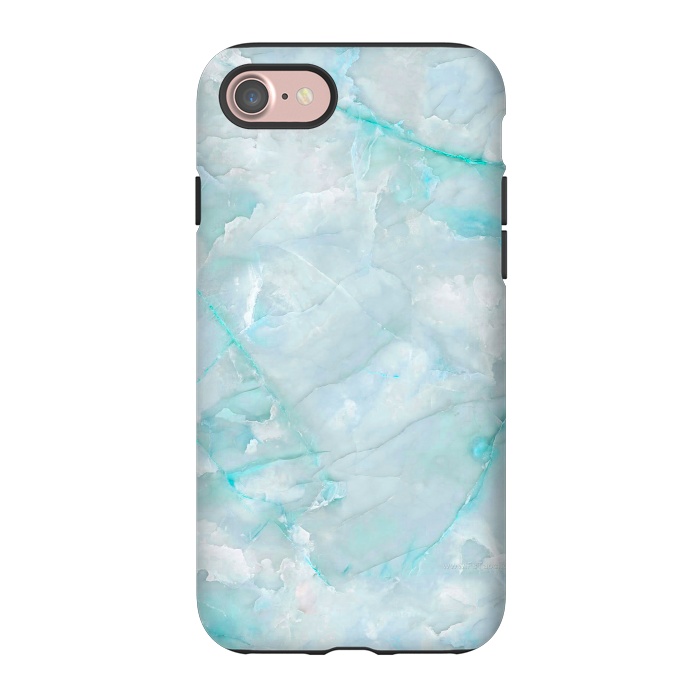 iPhone 7 StrongFit Light Blue Veined Agate by  Utart